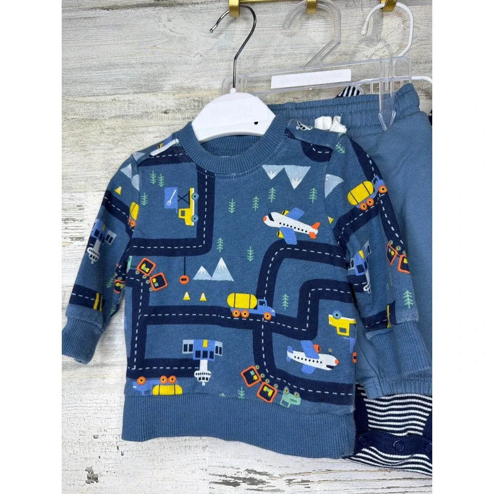 Carter's OshKosh Bundle Boys 3M Blue Construction Denim Organic Workwear
